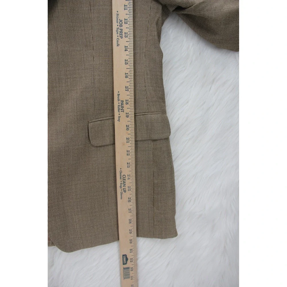 Lauren Ralph Lauren Blazer Men 40R Beige Wool Silk Houndstooth Sport Coat Jacket